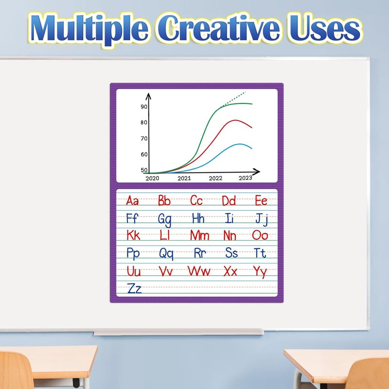 Aizweb Giant Magnetic Draw & Write Paper,Dry Erase Handwriting Lined for Classroom Whiteboard Accessories, Writing Chart Paper Teacher Must Have Homeschool Teaching Supplies,Teacher Essential - Image 5